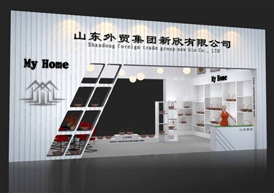 54平米展臺設計制作：二面開口/現代/木質結構/白色，為玩具展展商而作（免費使用）