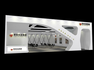 214.5平米展臺設(shè)計制作：一面開口/前衛(wèi)/型材結(jié)構(gòu)/灰色，為家具展展商而作（免費使用）